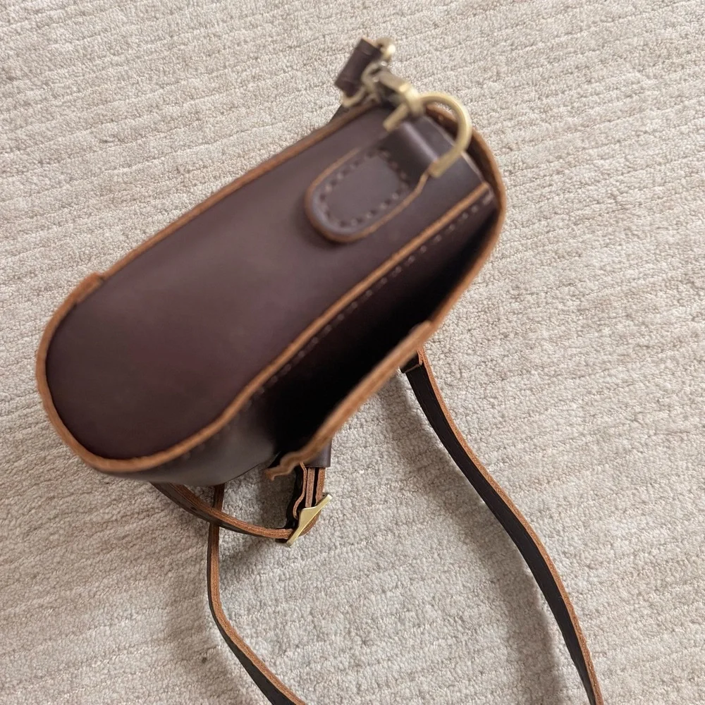 Portland Leather Metro Crossbody Bag- Mini Color: Grizzly - Picture 7 of 15